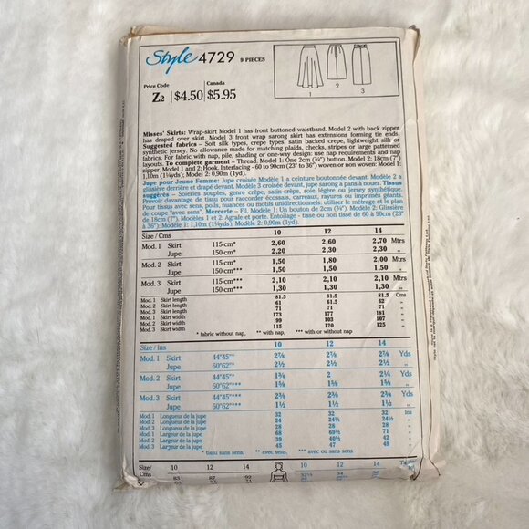 Style Sewing Pattern *Missing Instructions* - Picture 2 of 2